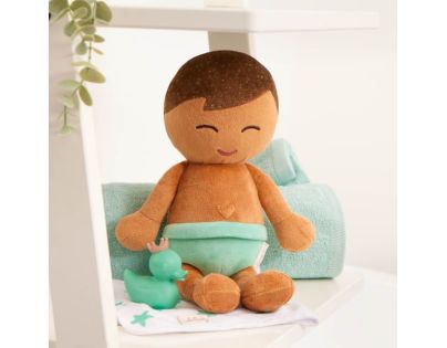 LullaBaby Panenka plyšová do vany kluk Light Brown Hair