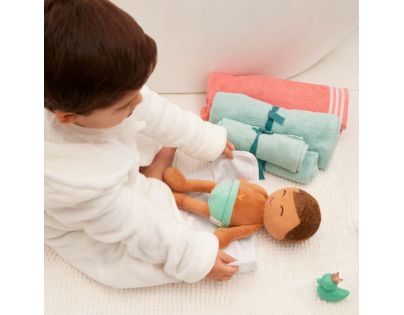 LullaBaby Panenka plyšová do vany kluk Light Brown Hair