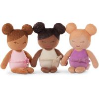 LullaBaby Panenky plyšové do vany v košíku Pink 4