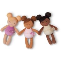 LullaBaby Panenky plyšové do vany v košíku Pink 5