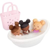 LullaBaby Panenky plyšové do vany v košíku Pink 6