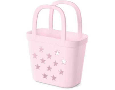 LullaBaby Panenky plyšové do vany v košíku Pink