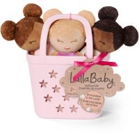 LullaBaby Panenky plyšové do vany v košíku Pink