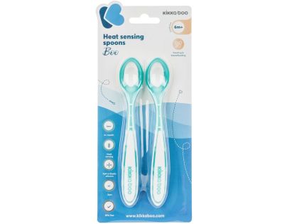 Lžičky s tepelným senzorem 2 ks Boo Mint