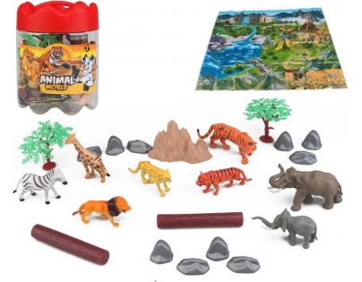 Mac Toys Zvířata safari set 21 ks