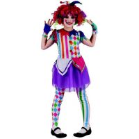 Made Dětský karnevalový kostým šašek dívka 120-130 cm