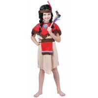 Made Dětský kostým Indiánka s čelenkou 120 - 130 cm