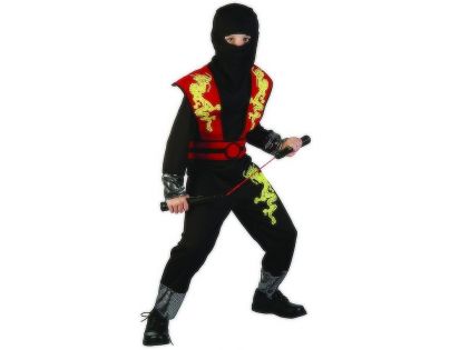 Made Dětský kostým Ninja červený 120-130 cm