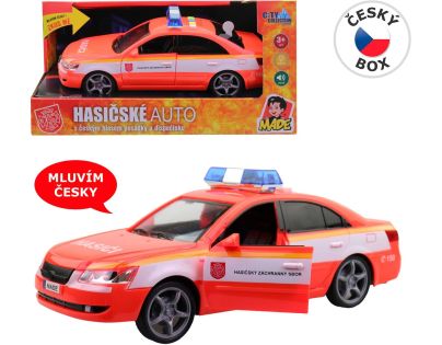 MaDe Hasičské osobní auto s českým hlasem, CZ box, 24cm