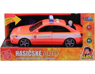 MaDe Hasičské osobní auto s českým hlasem, CZ box, 24cm