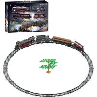 Made Parní vlaková souprava na baterie 48 dílků - Poškozený obal