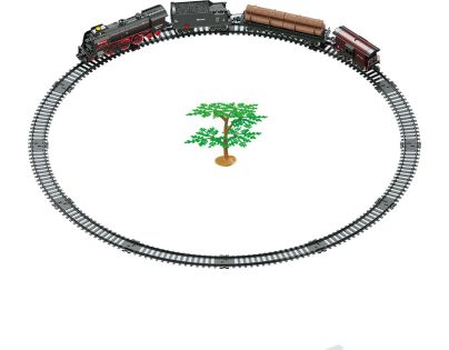 Made Parní vlaková souprava na baterie 48 dílků - Poškozený obal