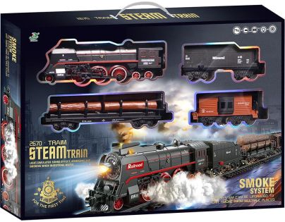 Made Parní vlaková souprava na baterie 48 dílků - Poškozený obal