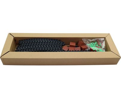 Made Parní vlaková souprava na baterie 68 dílků - Poškozený obal