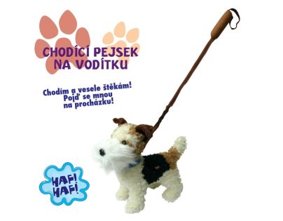 Pes foxteriér s vodítkem, se zvukem - Poškozený obal
