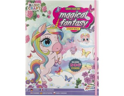 Magická Fantasy kniha se samolepkami
