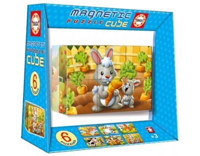 Magnetická puzzle kostka Zvířátka