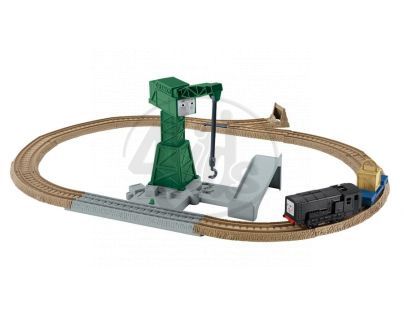 FISHER PRICE R9489 Mašinka Tomáš TrackMaster Sada - Cranky's Spinning Cargo Drop