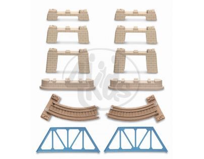 FISHER PRICE T0209 Mašinka Tomáš TrackMaster Sada kolejí Expansion Fisher price - Mosty 12 dílů