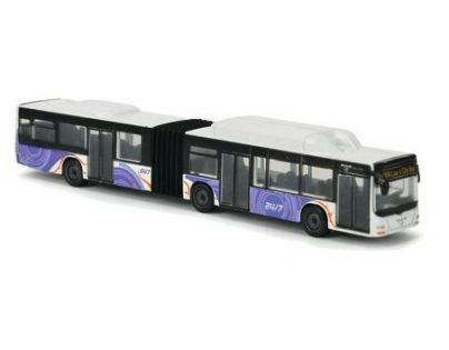 Majorette Autobus kovový MAN Lion's City G 247 Fialovo-bílý