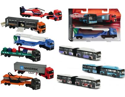 Majorette Autobus kovový MAN Lion's City G 247 Fialovo-bílý