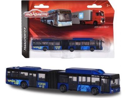 Majorette Autobus nebo nákladní auto, kovové MAN Lion's City G Travel Tmavě modrý