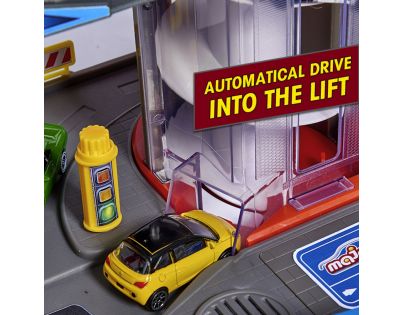 Majorette Garáž Super City a 6 autíček s vlakem