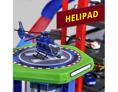 Majorette Garáž Super City a 6 autíček s vlakem