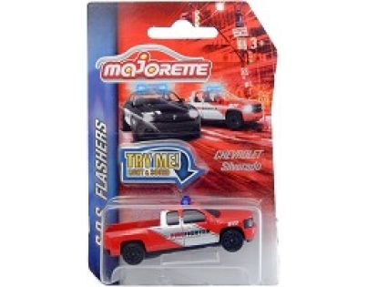 Majorette SOS vozidla kovová, světlo a zvuk Hasiči červený Pick Up
