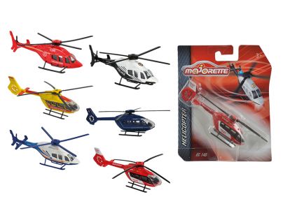 Majorette Vrtulník kovový 13 cm BEL 429 Černobílá Policie
