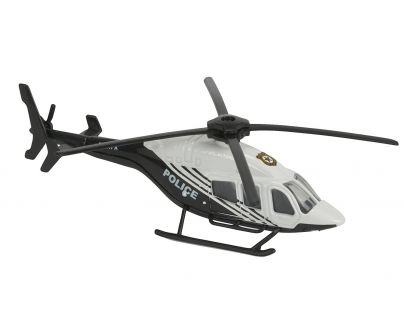 Majorette Vrtulník kovový 13 cm H 145 Stříbrnomodrá Policie