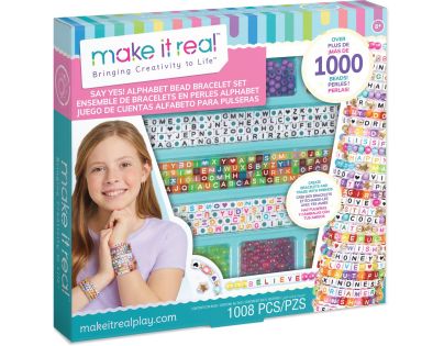 Make it Real Sada korálků abecedy Řekni Ano!