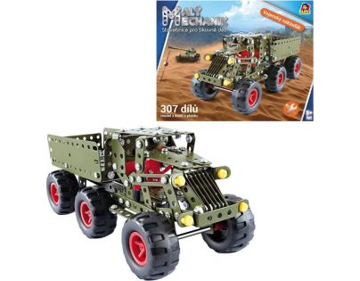 Made Malý mechanik 307 dílků Vojenské auto