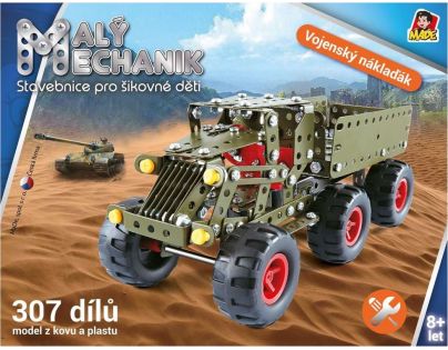 Made Malý mechanik 307 dílků Vojenské auto