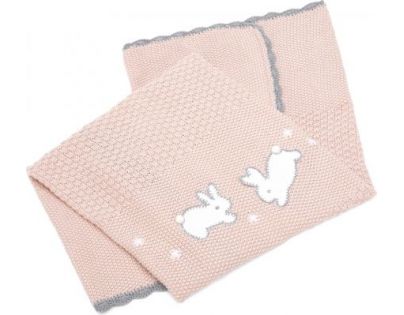 Mamas & Papas Pletená deka Králíčci Růžová