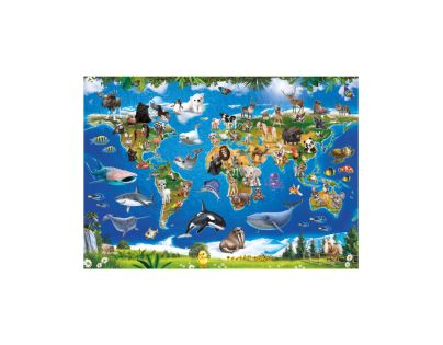 Dino Mapa zvířat 100 XL Puzzle