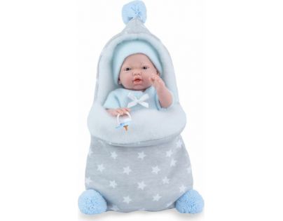 Marina & Pau 210-BP Panenka koupací miminko New Born chlapeček s fusakem 21 cm