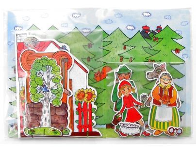 Marionetino Červená Karkulka scéna s figurkami