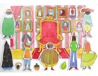 Marionetino Dlouhý, Široký a Bystrozraký Scéna s figurkami