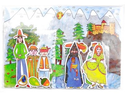Marionetino Dlouhý, Široký a Bystrozraký Scéna s figurkami