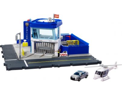 Matchbox Action Drivers Dobrodružný herní set policejní stanice se světly a zvuky