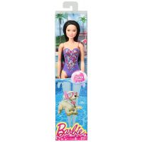 Mattel Barbie v plavkách fialová s květinami 2