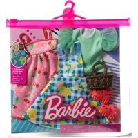 Mattel Barbie Oblečky v praktickém balení 2 ks Šaty na ramínka a halenka 2