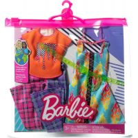 Mattel Barbie Oblečky v praktickém balení 2 ks Šaty a kalhoty s trikem 2
