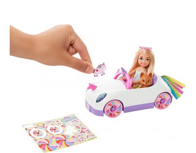Mattel Barbie Chelsea a kabriolet s nálepkami