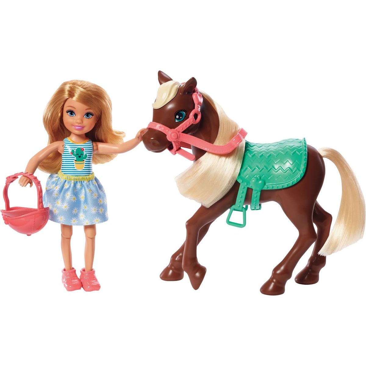 Mattel Barbie Chelsea a poník tm.hnědý