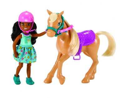 Mattel Barbie Chelsea a poník hnědé vlasy
