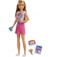 Mattel Barbie Chůva blondýnka v růžových šatech s jednorožcem Mattel Barbie Chůva blondýnka v růžových šatech s jednorožcem