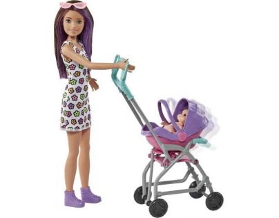 Mattel Barbie Chůva Herní set kočárek