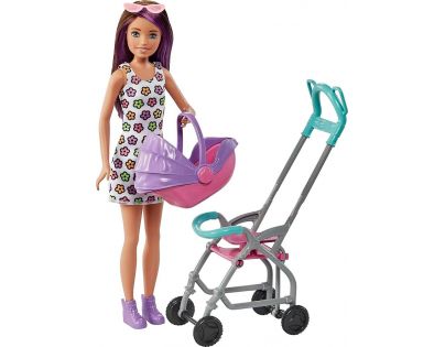 Mattel Barbie Chůva Herní set kočárek